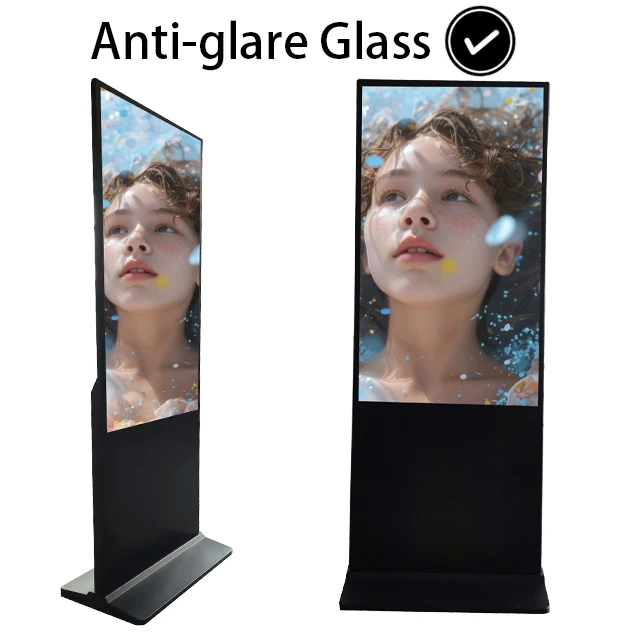 High Quality 55-Inch Floor Standing Touch-Free LED Advertising Player Kiosk Application with SDK Function for Indoor Use