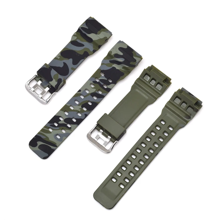 LAIHE Elastic Silicone Sports Watch Band Strap Watch Rubber Straps For GG-1000/GWG-100/GSG-100