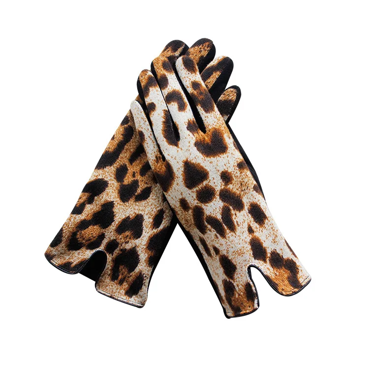 
Wholesalers of new leopard print gloves Instagram wind branch refers to outdoor cycling gloves 