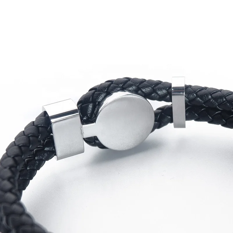 Брелок с якорем из нержавеющей стали, Двойная кожаная Ручная Веревка, портфель с логотипом на заказ, защелки для мужского браслета