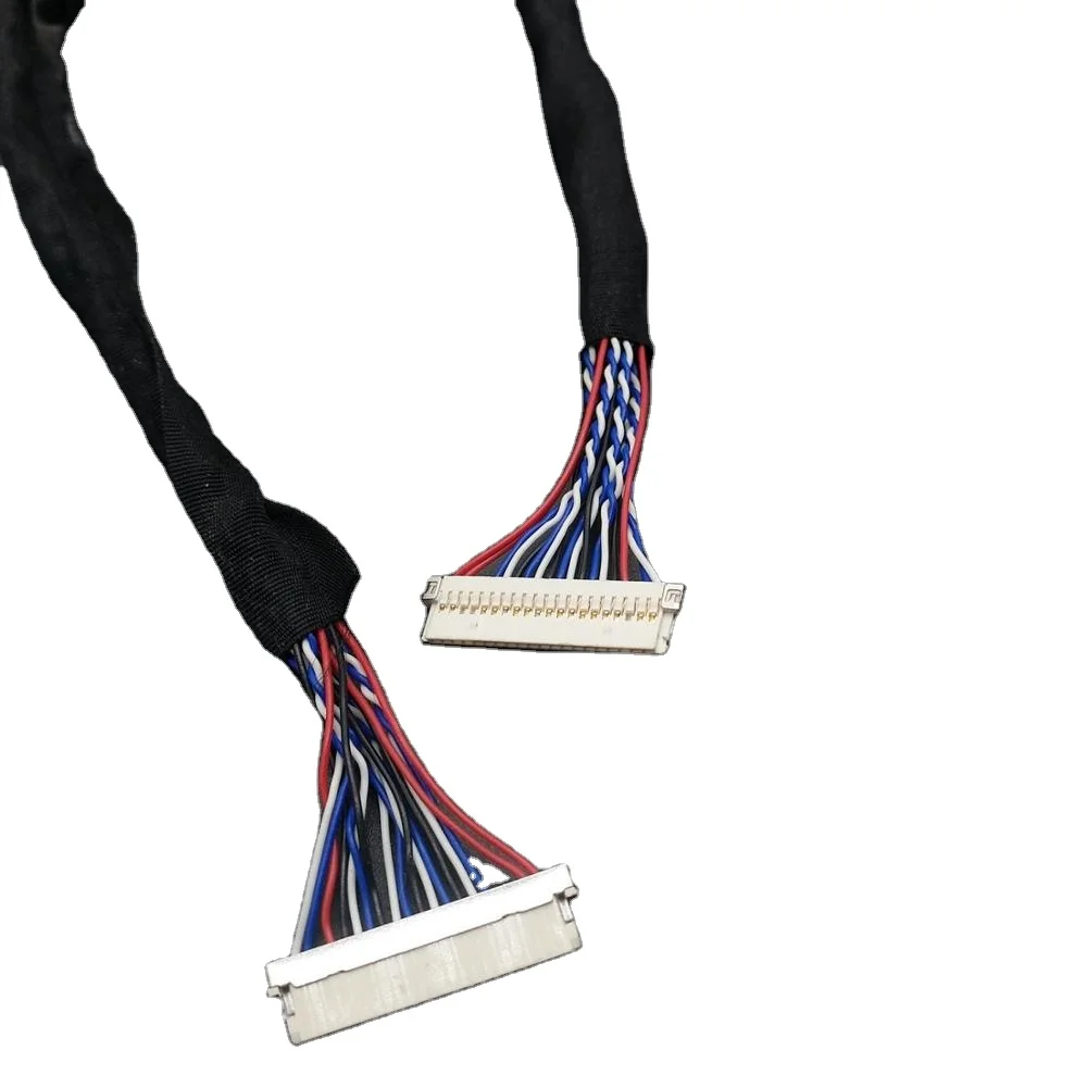Custom DF19 DF13 20 30pin lvds cable for lcd panel cable Assembly wire harness