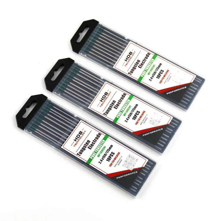 
HDB 99.8% WP tungsten rod Tungsten Material 2.4mm pure green easy arc welding 