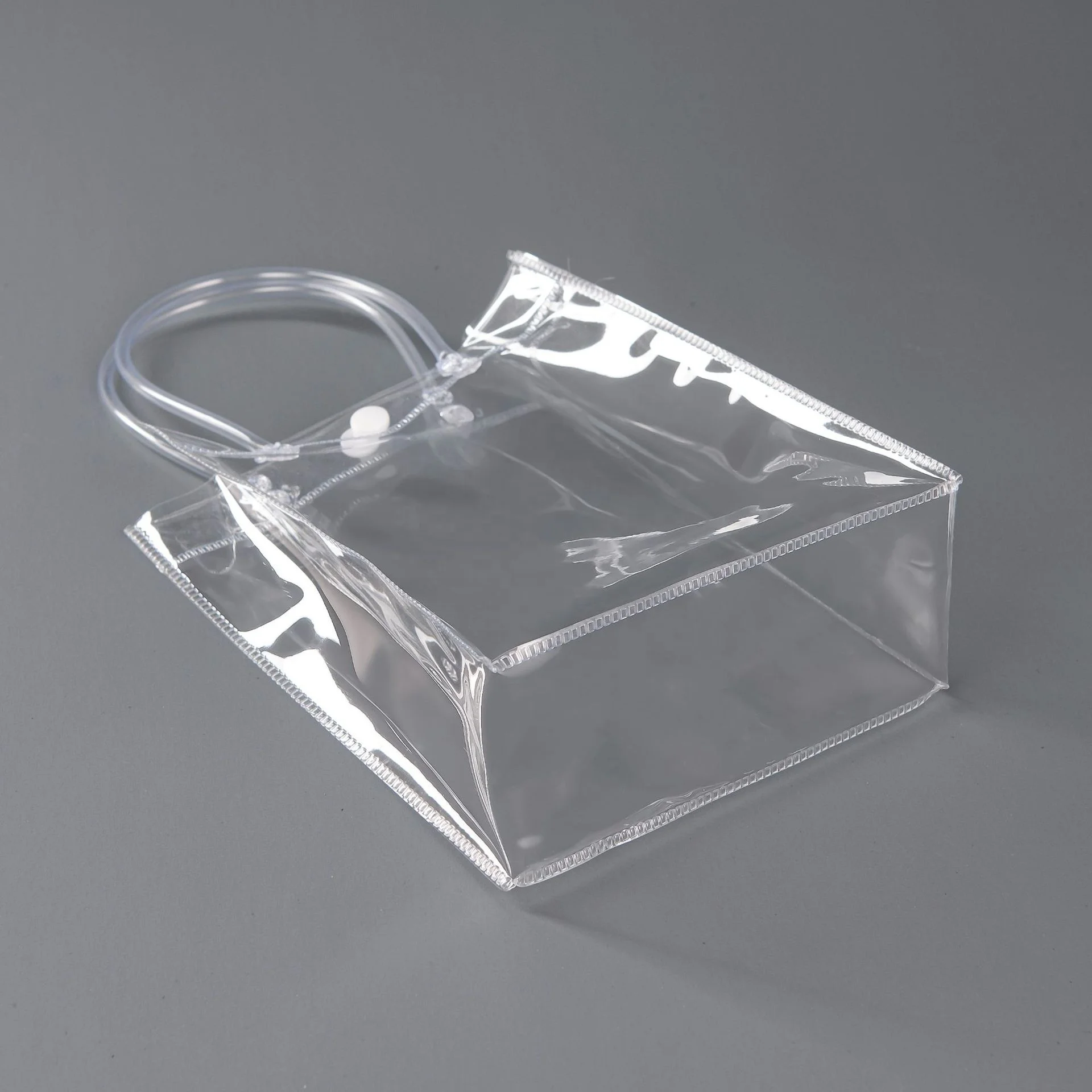 Promotion Environmentally New Tote PVC Shoulder Transparent plastic Shopping Bag