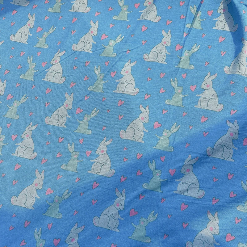 No MOQ knitted elastic cotton digital printed underwear garment fabric