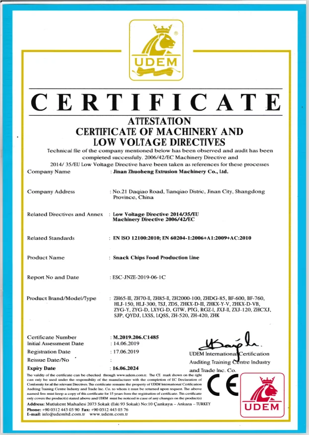 Zhuoheng Factory Automatic Cheese ball/Corn puffed rice puffing snack food extruder making machine