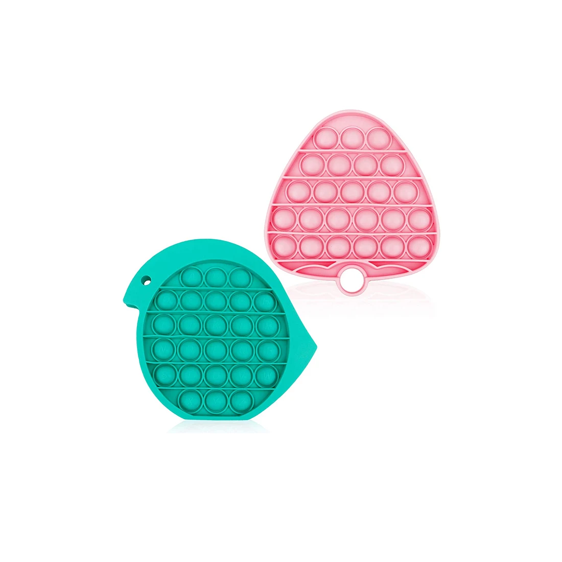 4 pack push ice cream squeeze action pure compression square bubble figure kids stress fidget baby pop toy