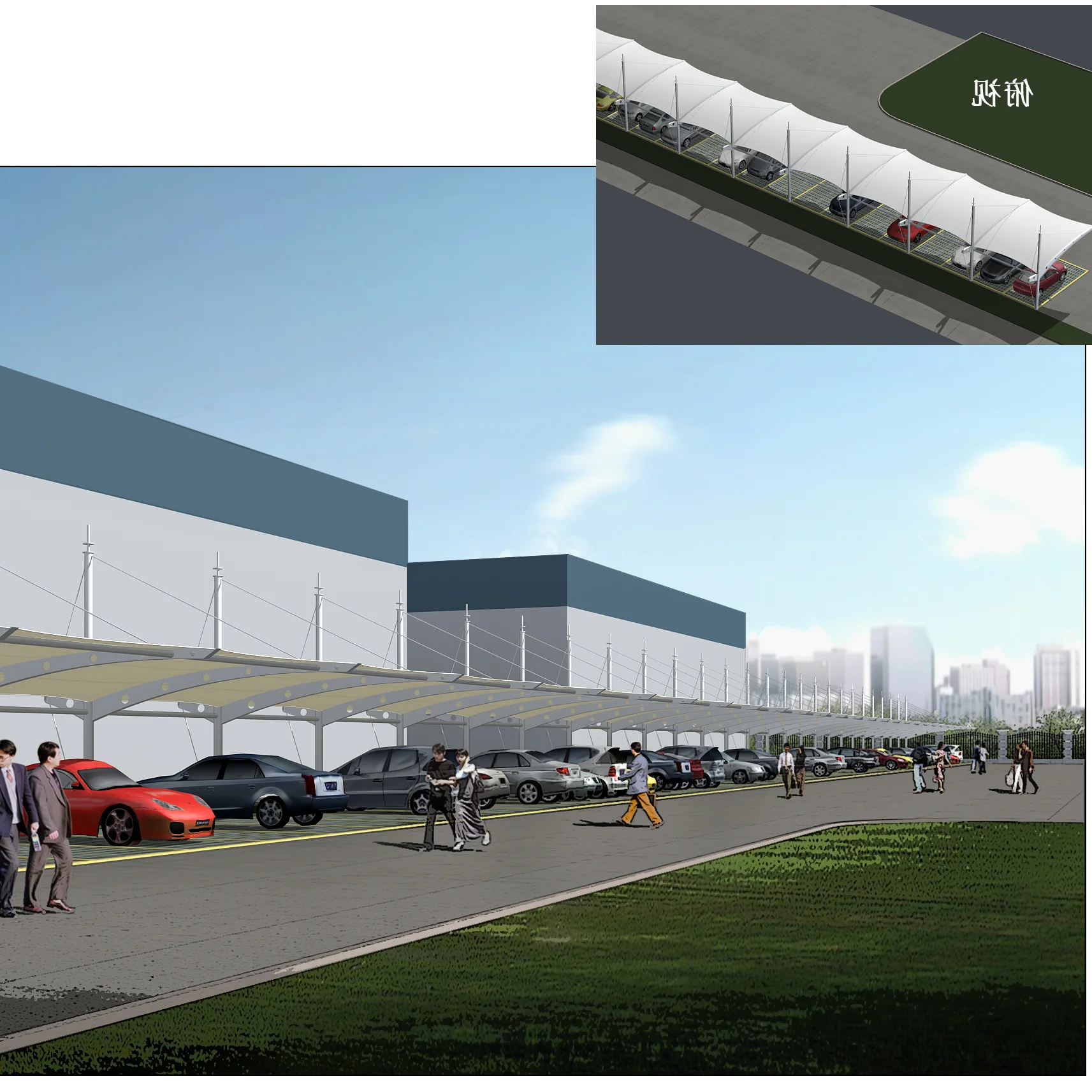 PVDF waterproof and UV resistant stretch building film sunshade cloth