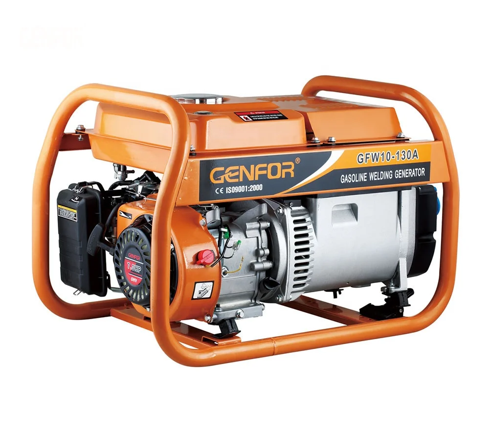 GENFOR welder 3KW 130A 3.2mm big fuel tank electrode welding generator Petrol Generator welder generator with AVR