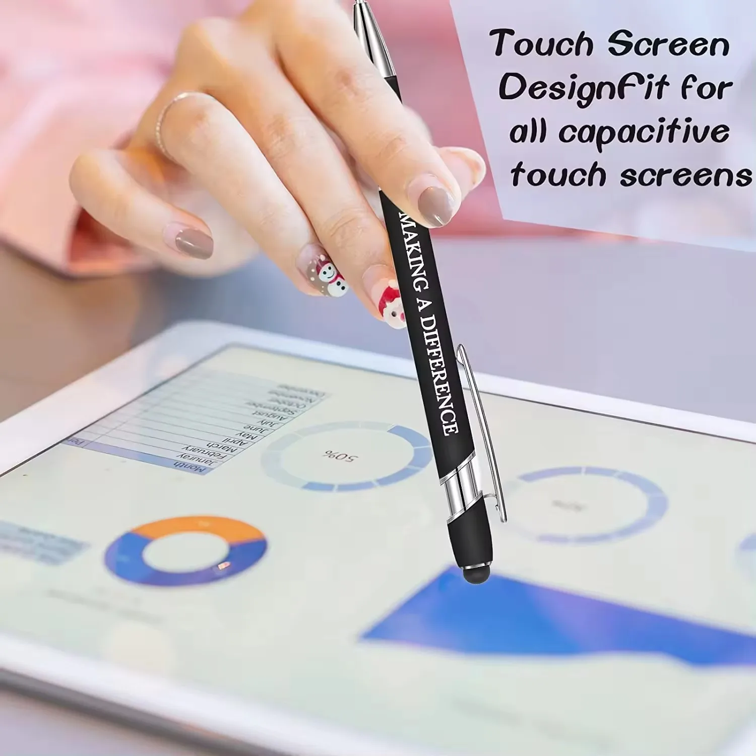 12 pieces Bible Quotes Pen Inspirational Ballpoint Pen with Stylus Tip Motivational Messages Pen Metal