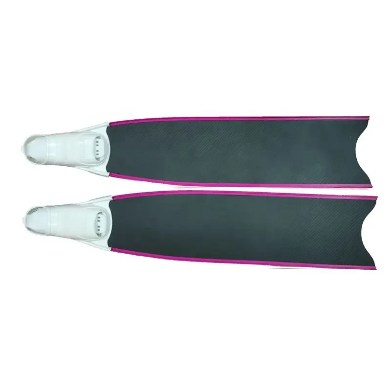 Custom Professional Light Weight Long Blade Soft Carbon Fiber Diving Fins for Adult