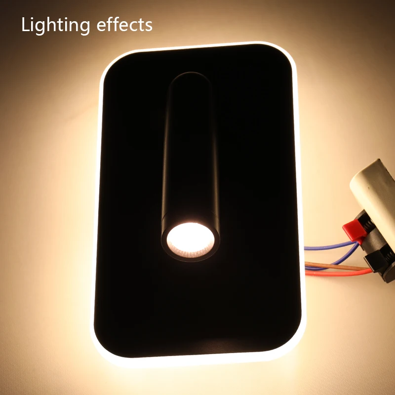 Modern luxury Indoor Hotel Room bedroom mounted 3W Wall Lamp Adjustable bedside reading Led Wall Light