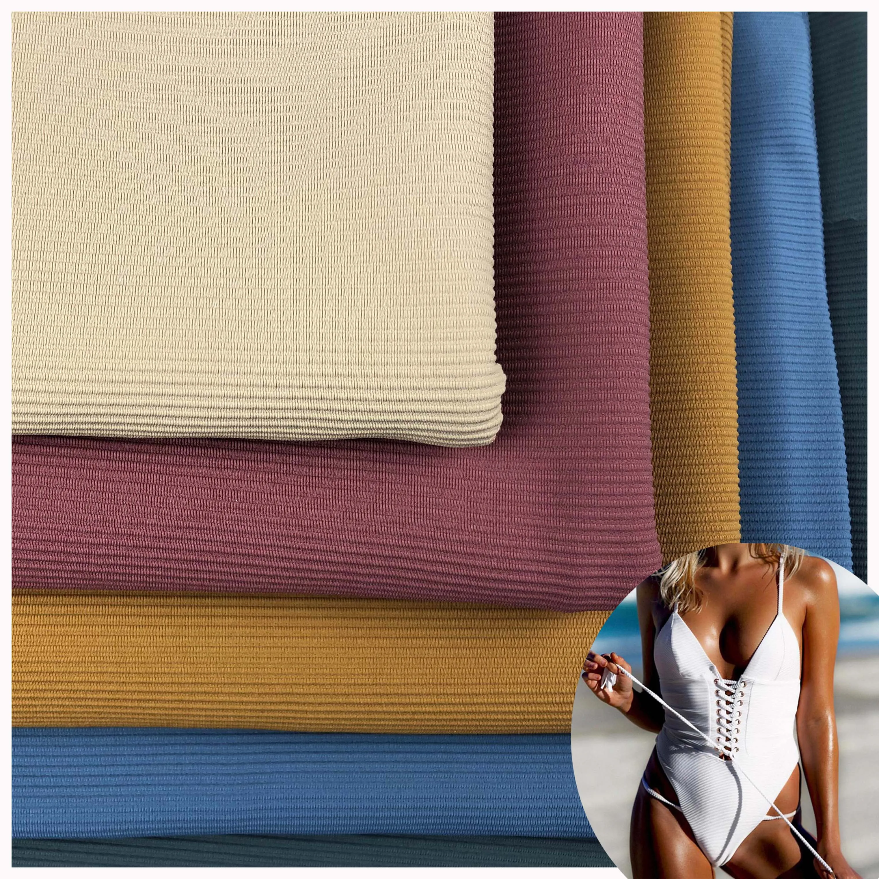 В наличии полностью тусклые компрессионные высокоэластичные трикотажные ребристые тканевые купальники