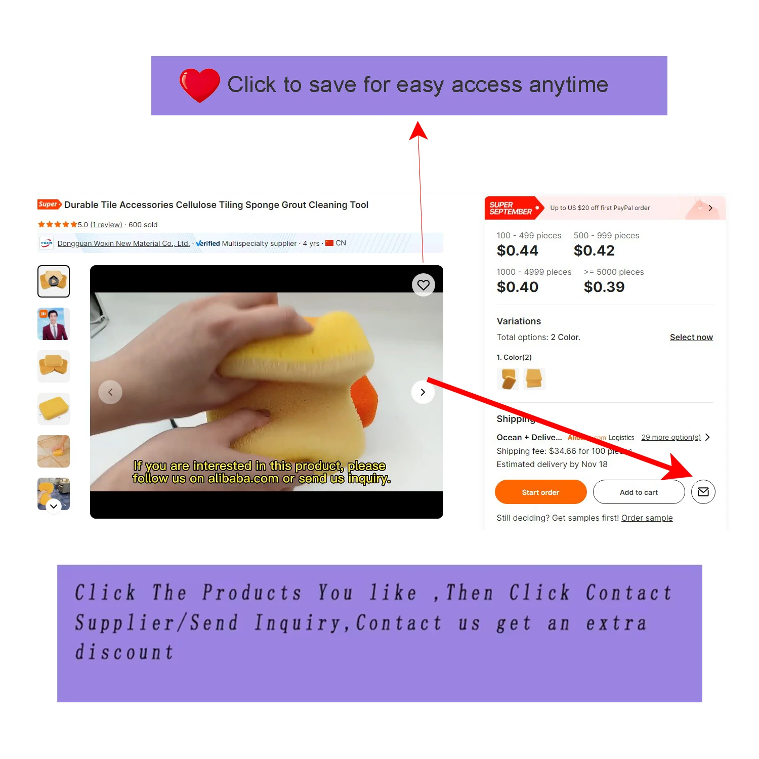 WOXIN Extra Large All Purpose Car Washing Tile Grout Scrub Sponge Cleaner Tile Accessories Tools