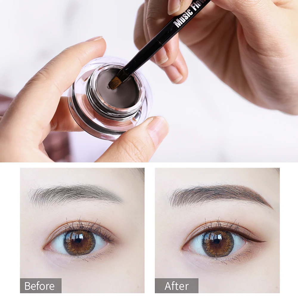 Music Flower Long Wear Skin Friendly Silky Cream Gel Eyeliner For Women Cosmetic Makeup
