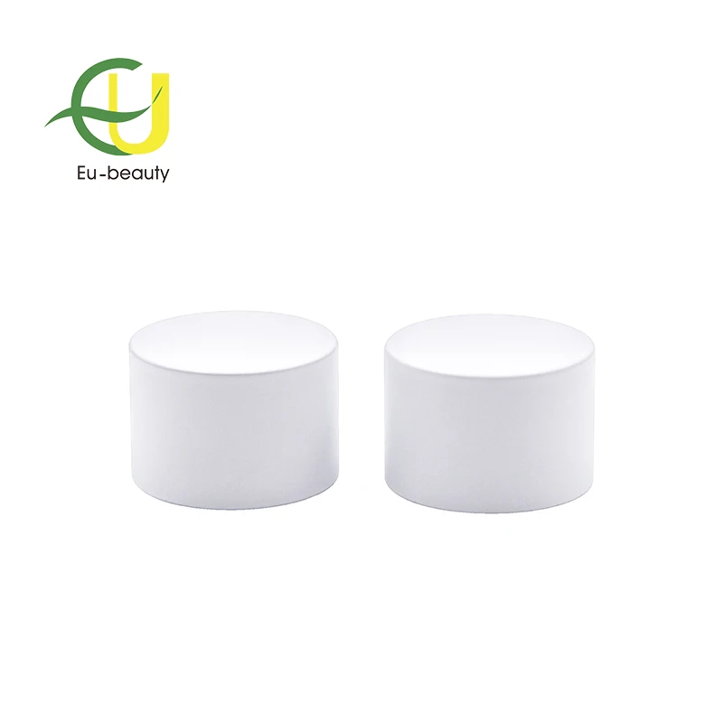 High quality matt white metal screw cap 24/410  for cosmetic liquid