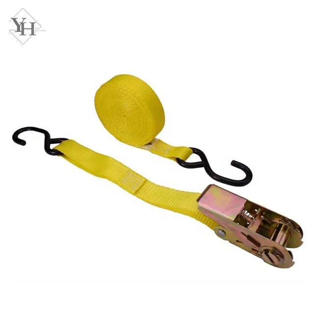 
wholesale custom 25mm 800kg motorcycle ratchet tie down straps small cargo lashing belt with double j hook 
