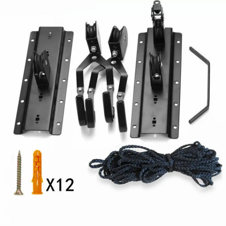 Bicycle Wall Hanger Wholesale Garage Ceiling Mount Storage Lift Foldable Bicycles Roof Hanging Suspension Bike Rack For Truck