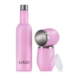 2022 gifts set customization insulated stainless steel wine bottles flask double wall wine vacuum flask