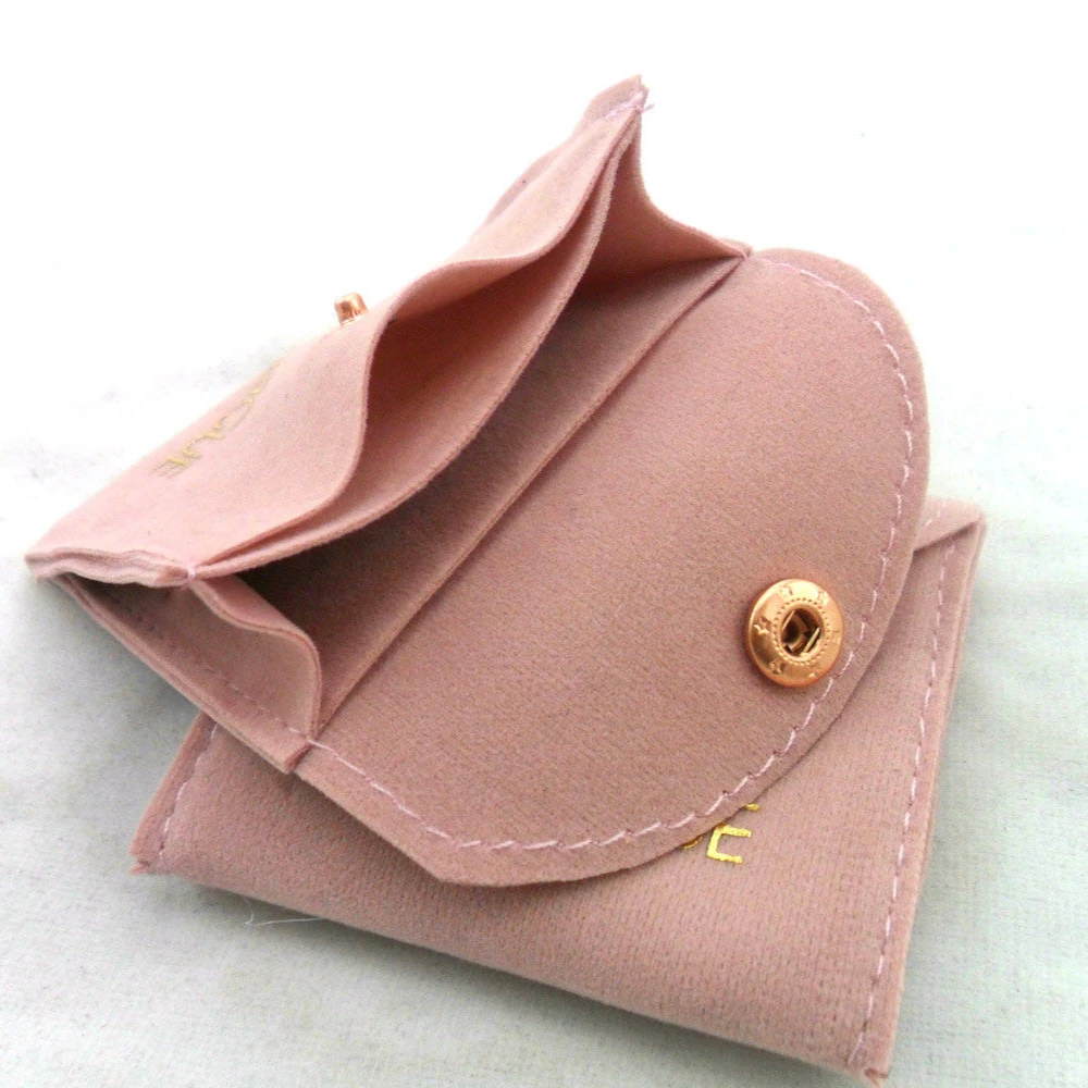 Small Velvet Pouch Bag Luxury Envelope Suede Jewelry Pouch for earrings Mini Pink Velvet Pouch