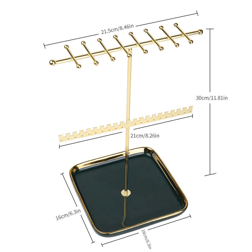 New arrivals ceramic jewelry tray Earring necklace Pendant ceramic metal jewelry display stand Used in boutique retail stores