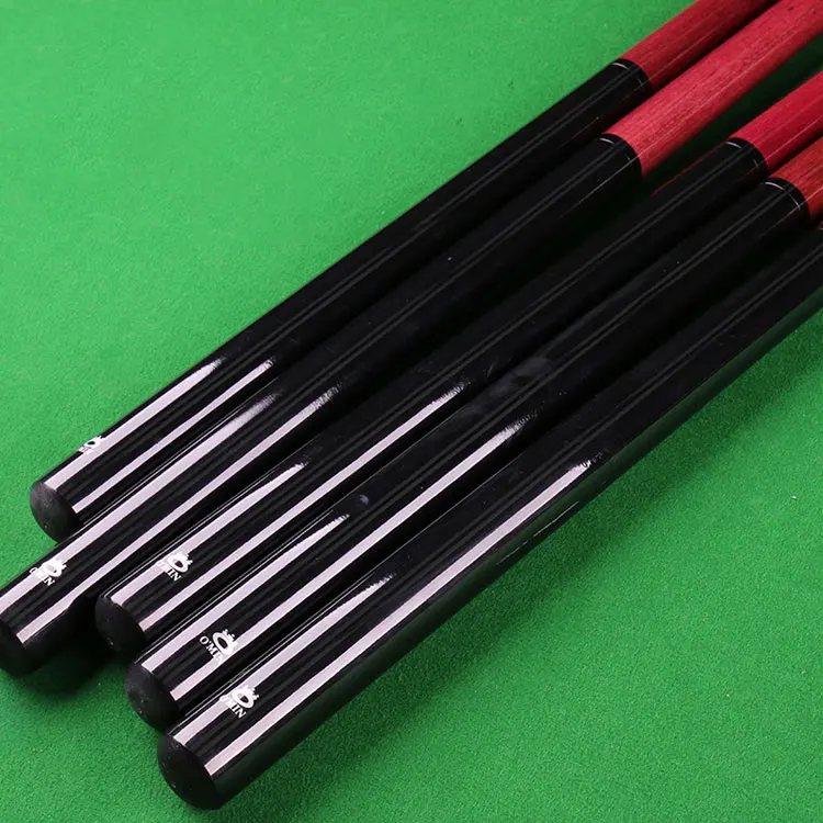 High Quality Handmade Custom Snooker 3 / 4 Jointed Ebony Solid Wood Cue