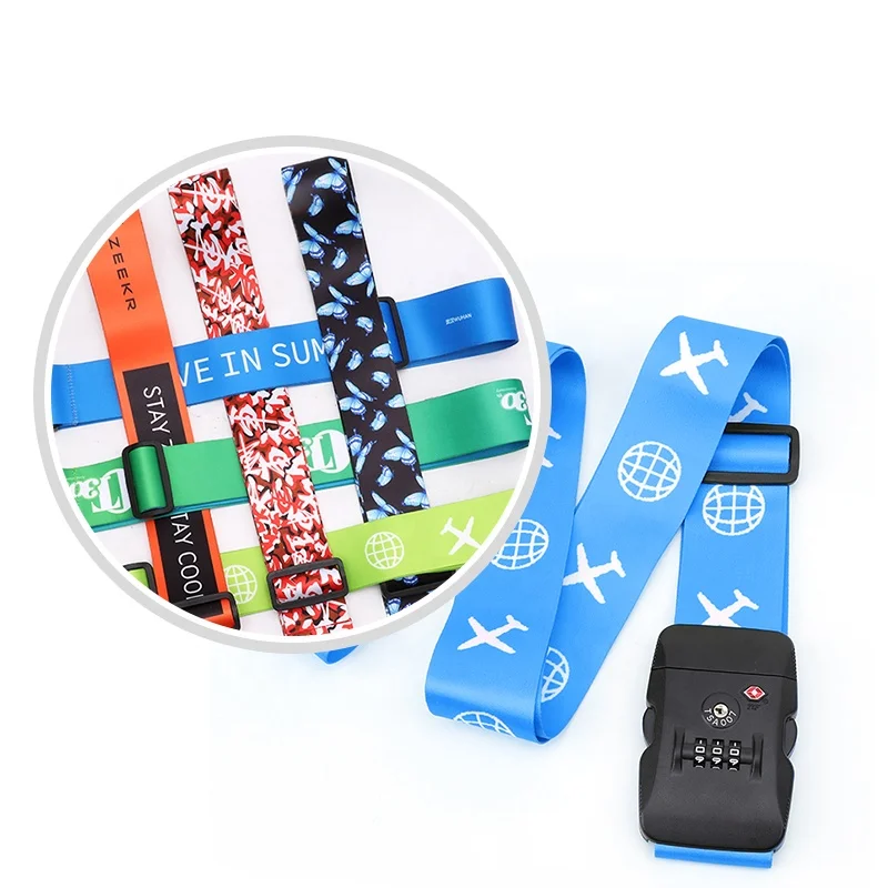 TSA lock  password buckle combination lock luggage strap adjustable cargo buckle strap