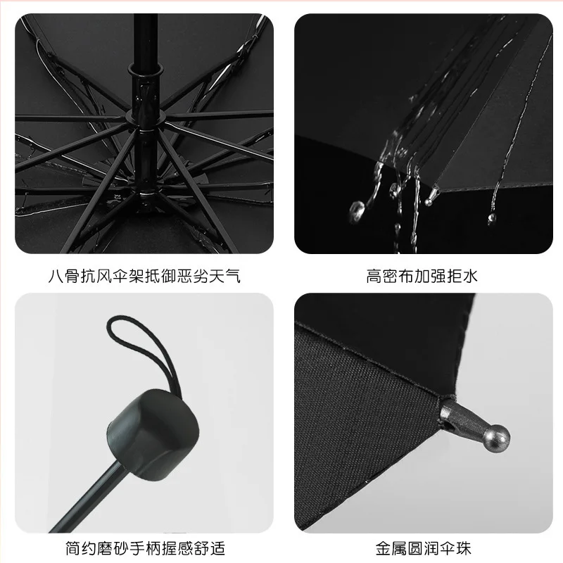 Wholesale good Quality Windproof Waterproof Auto Open Close Portable Folding Travel Xiaomi 3 Folding Umbrella with long handle