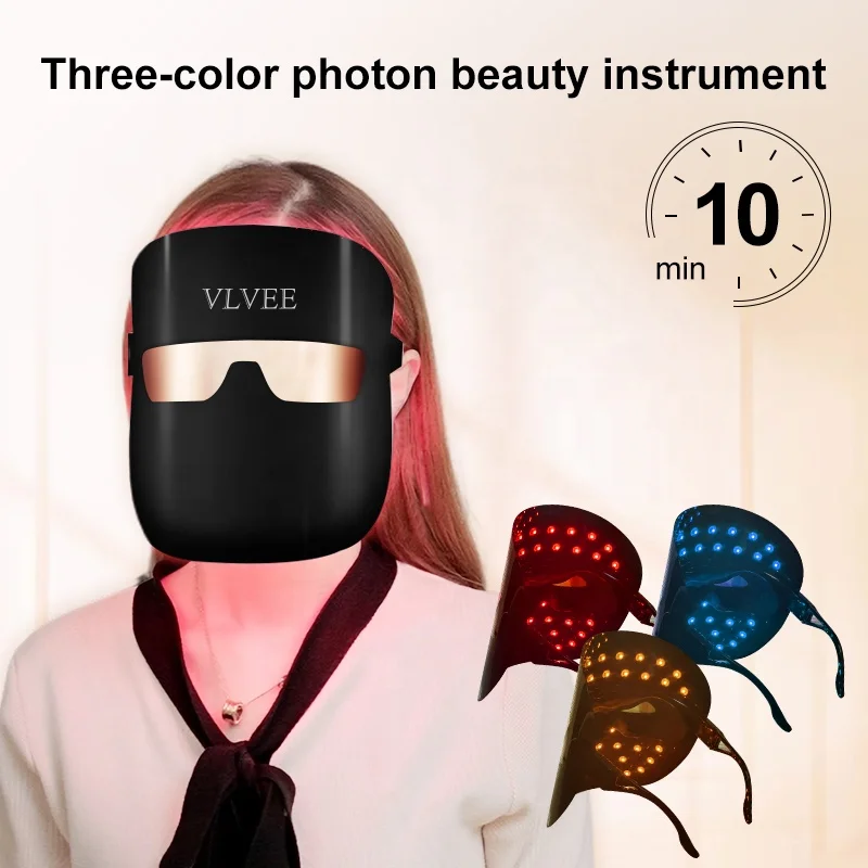 Professional High Beauty 3 Colors LED Mask Face Photon Light Skin Rejuvenation Light Facial Care Instrument Beauty equipment