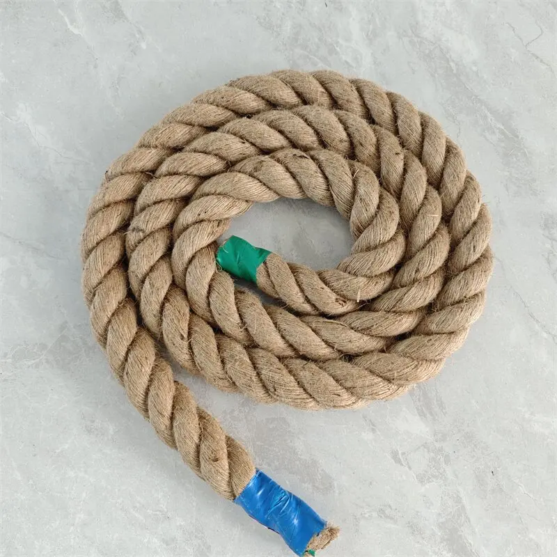 10mm - 36 mm natural 3 strand twisted synthetic sisal barrier rope 0.8 24mm 164-feet for cat scratcher