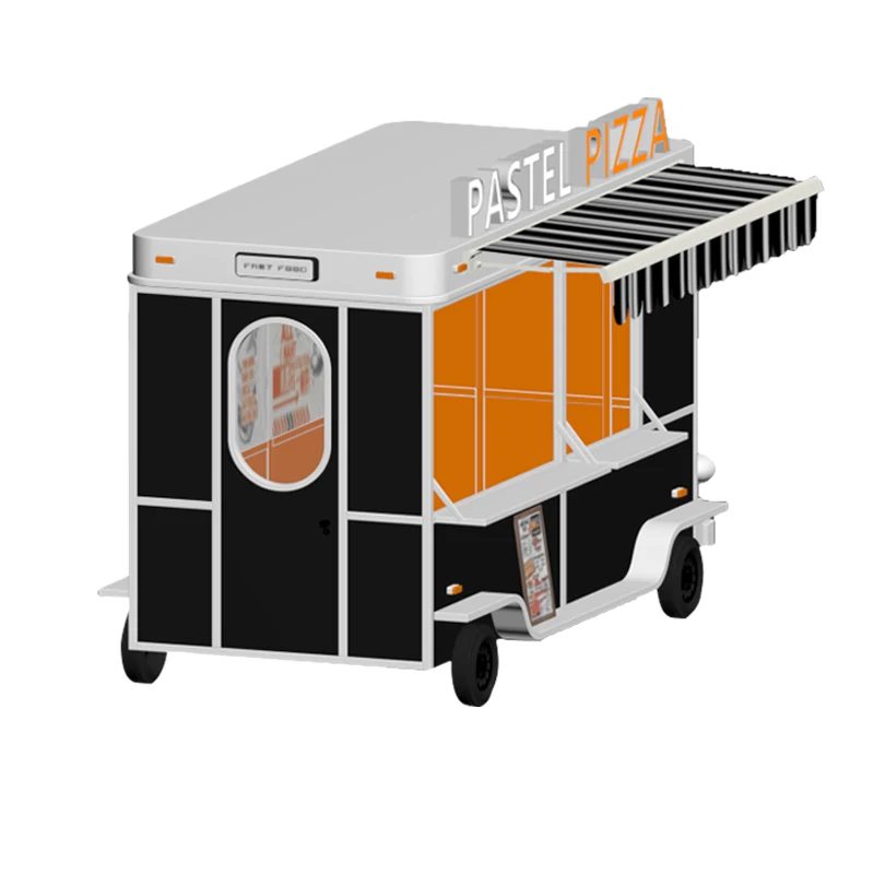 Custom product plastic mobile food truck wooden children role play equipment