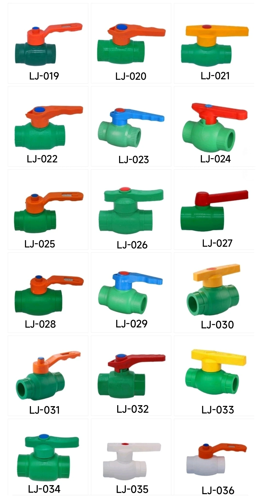 LJ-446 Plastic PPR Iron Ball Valves ABS Gardening Greenhouse Wholesale low pressure valve