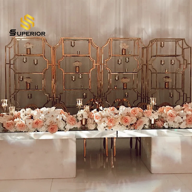 Wholesale wedding gold metal rack storage shelf wine glass rack ceiling decoration shelf for bars wine display shelf