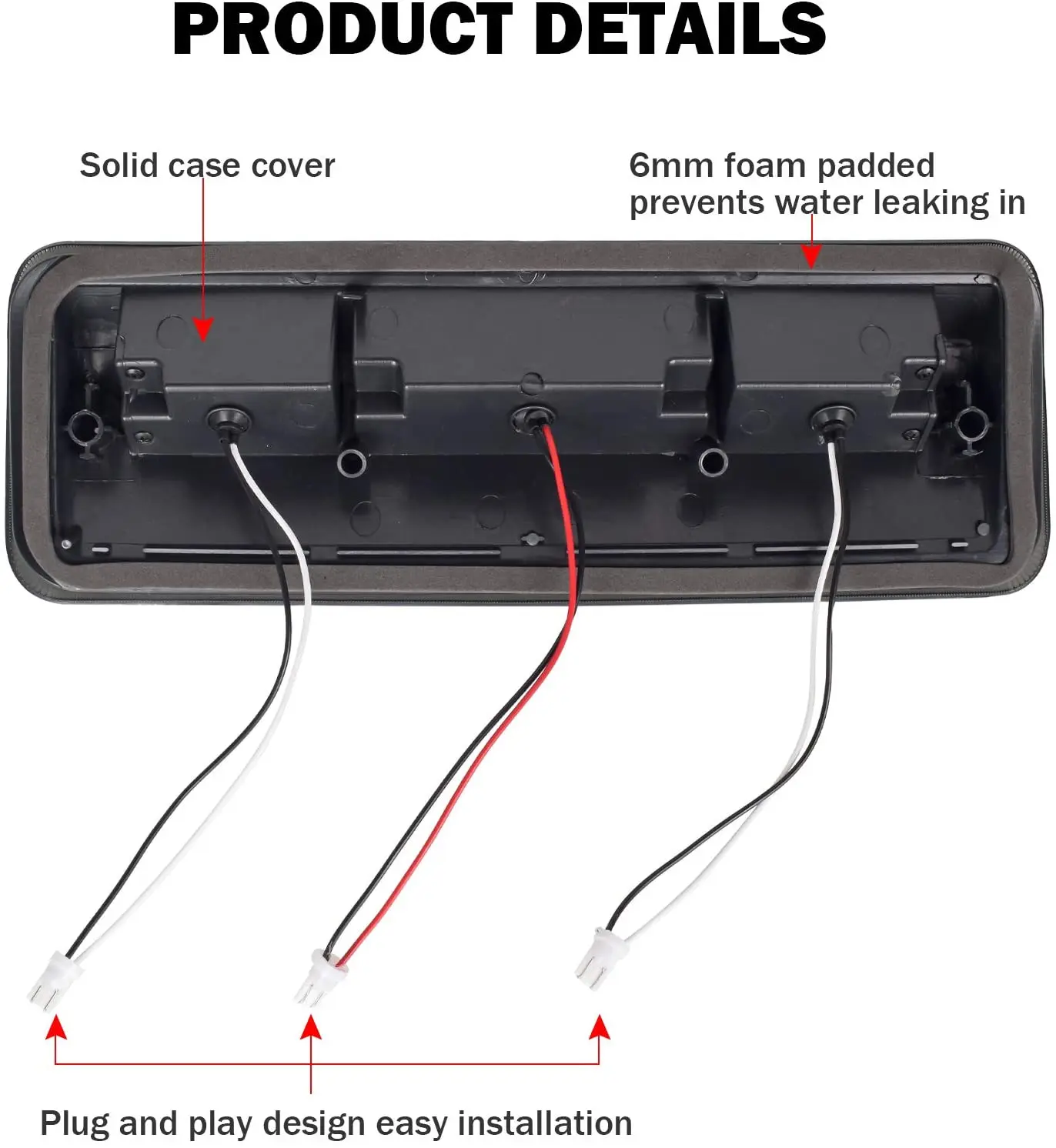 High Mount Stop Light Fit for 2004-2008 F150  Explorer Smoke Housing Rear 3RD Brake Light