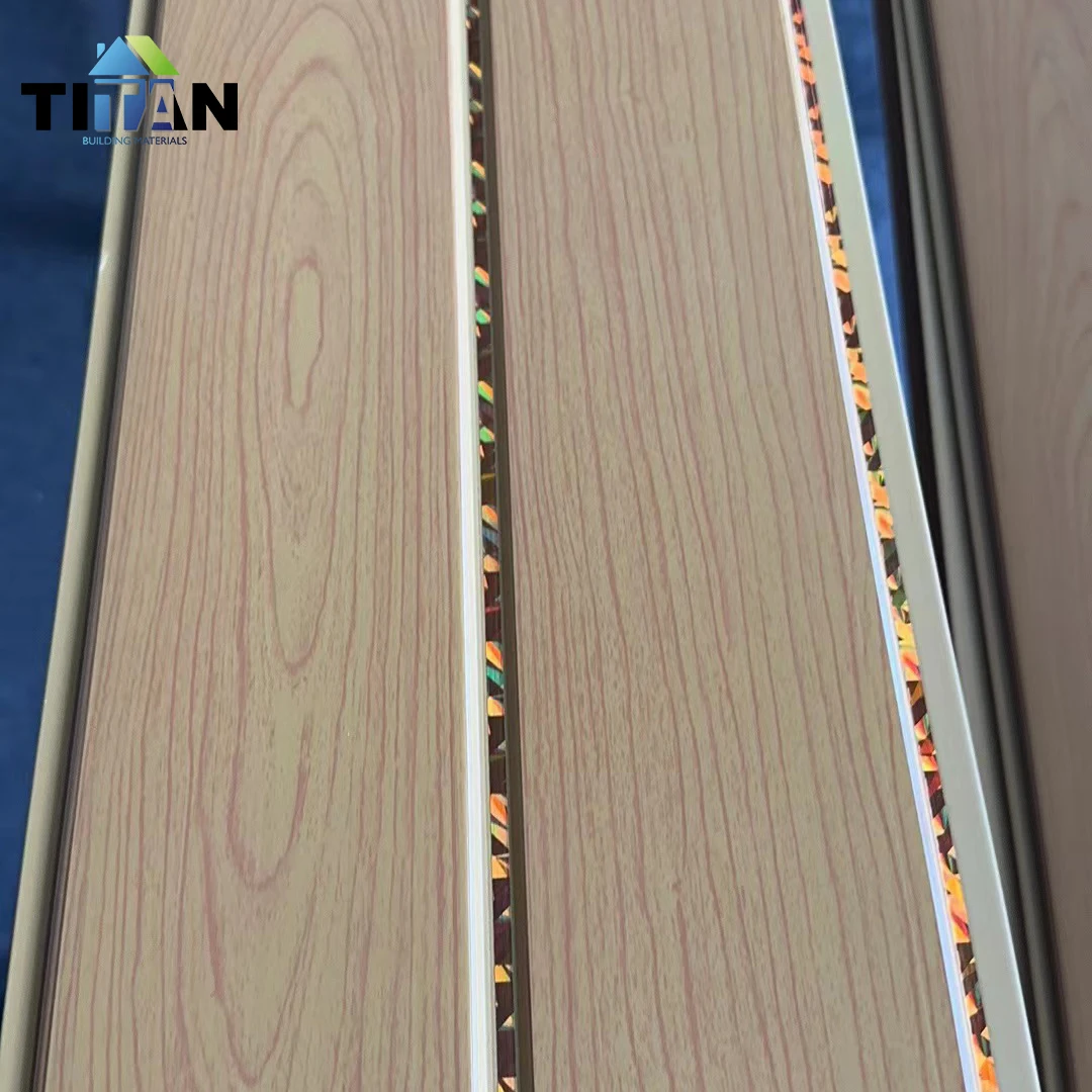 Luxury Plafond Modern Panel Wooden Grain Pvc Wall Paneles Pvc Techo