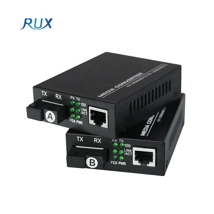 Gigabit 10/100M Ethernet Single SC/UPC Fiber Port Optical Fiber Media Converter