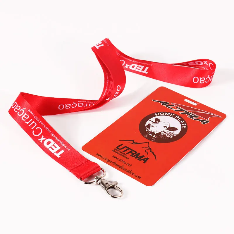 Customize LOGO Direct Manufacturers Jacquard Ribbon Hang Rope Hanging With Work Permit