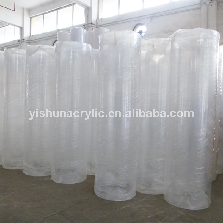 High transparency diameter 500mm clear pmma round pipe  plastic acrylic cylinder tube