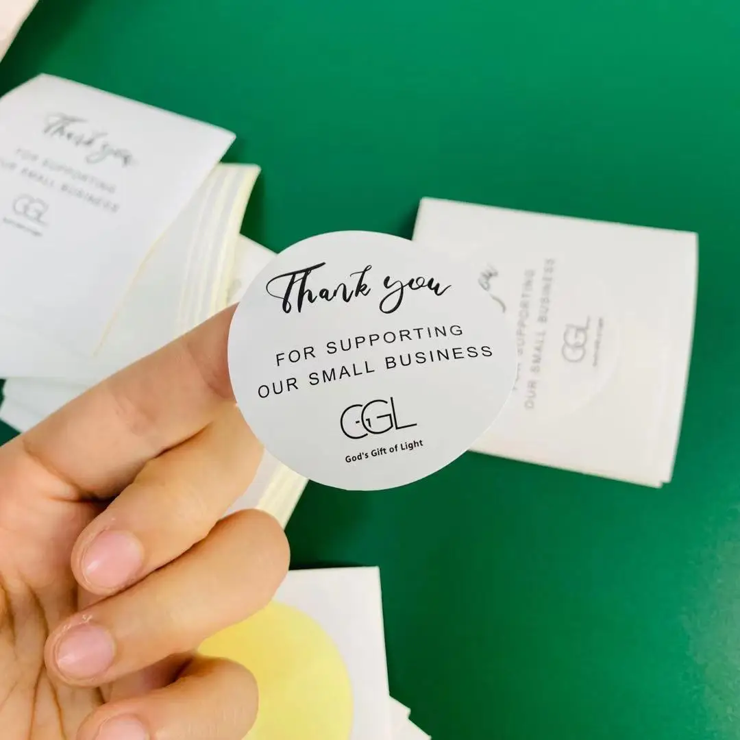 wholesale self adhesive logo sticker waterproof stickers label sticker for paper  bottle