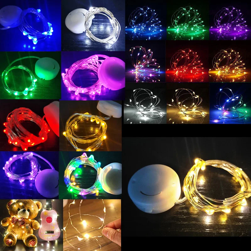 1M Waterproof LED String Lights Battery Powered Christmas Copper Wire Fairy Light For Xmas Home Decoration