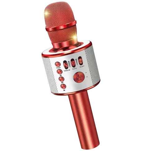 pink Handheld Mic Karaoke Wireless Party Handheld Singing Recorder Party Speakers With Mic Karaoke Wireless Microphone