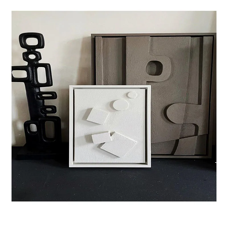 Wooden Craft  Solid Wood Decorative Hanging Picture Sandstone Texture Carving Hanging Picture