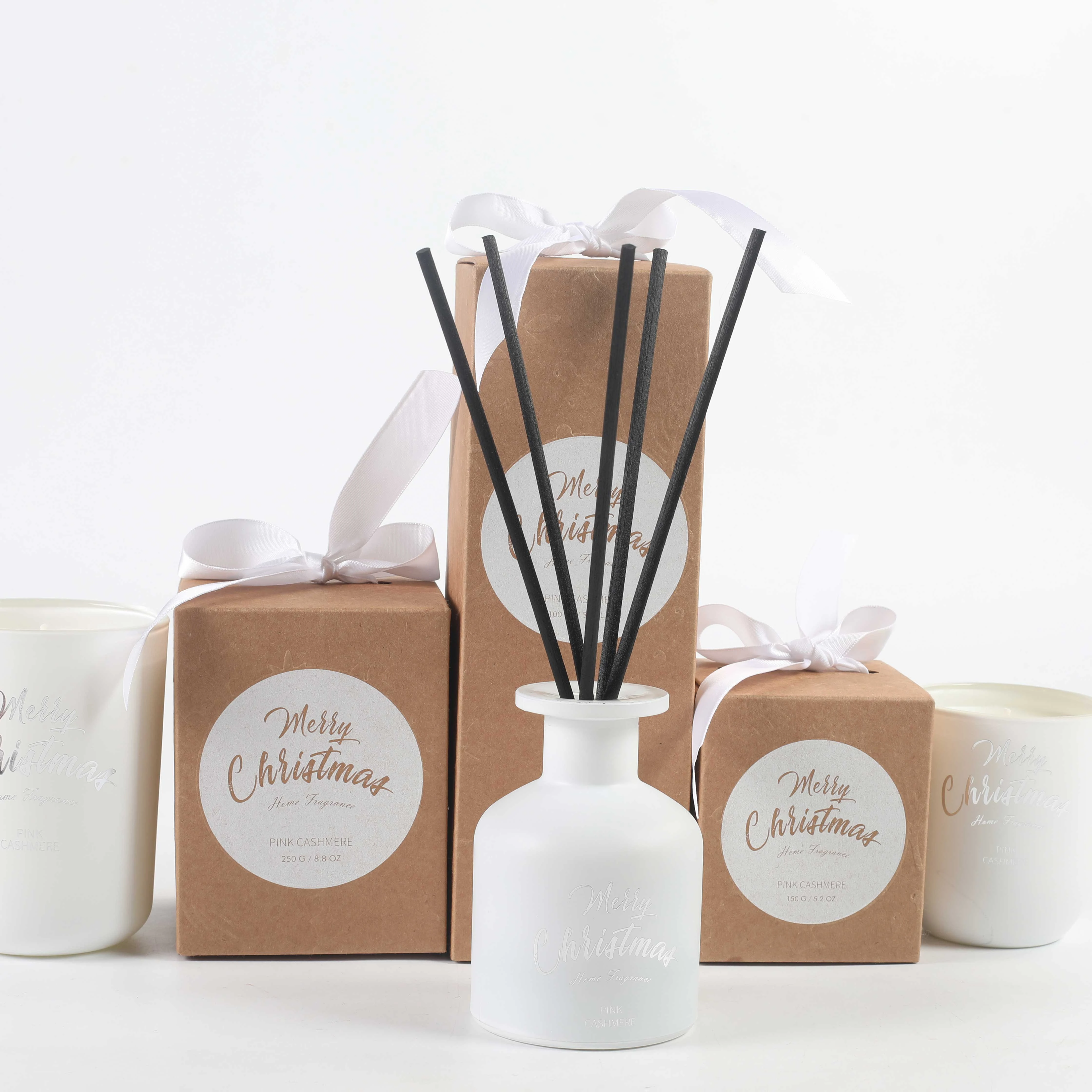 M&SENSE Christmas Packaging Glass Jars Luxury A Paint Spray Scented Candles