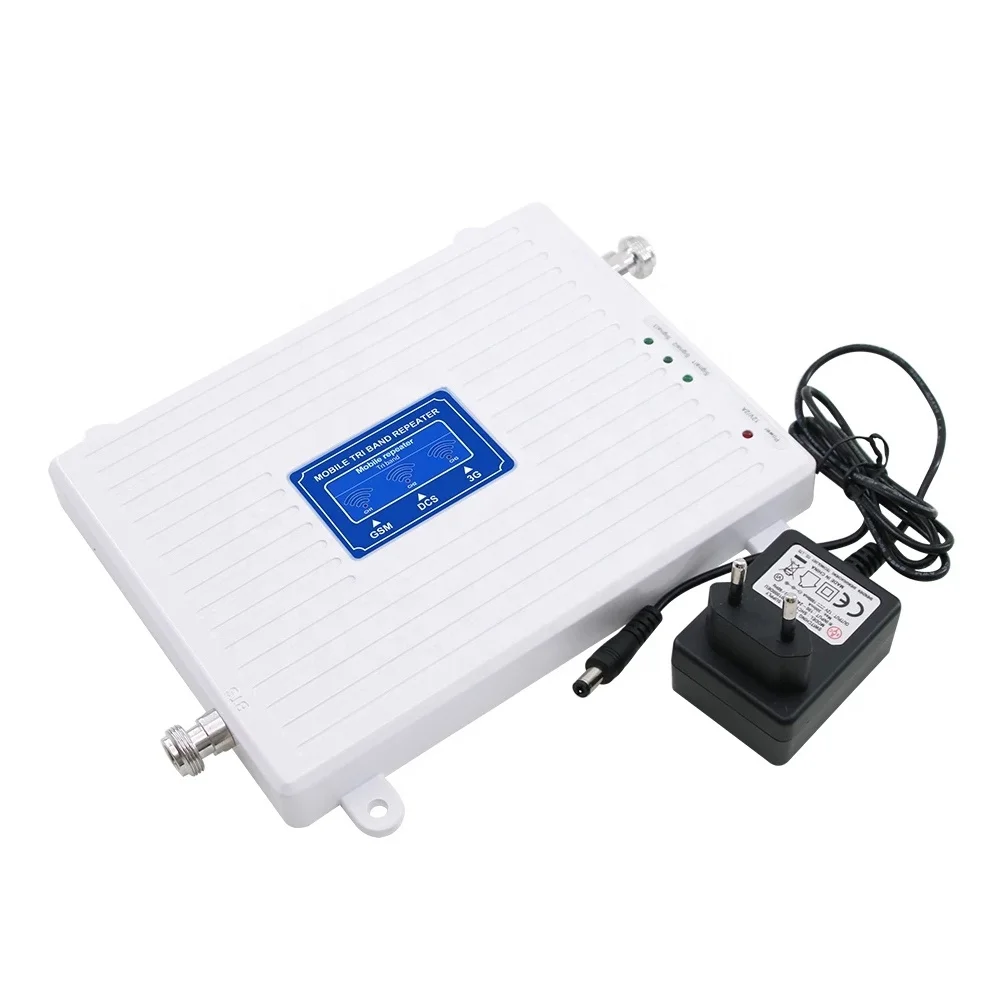 Tri-Band Cell Phone Signal Repeater 2G 3G 4G Cellular Signal Booster Amplifier Kit with LPDA Antenna and Whip Antenna