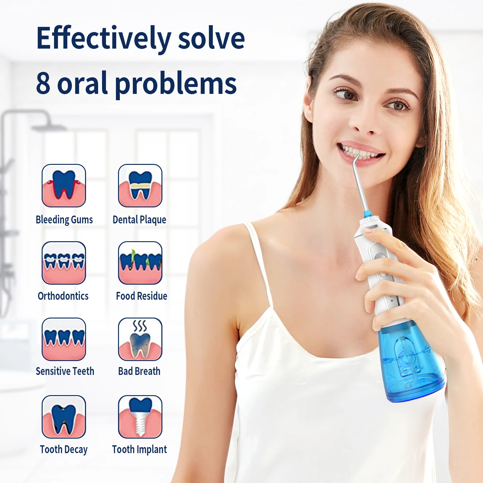 H2ofloss 2023 Newest Professional Dental Water Flosser CE Certified for Teeth Whitening and Oral Irrigation