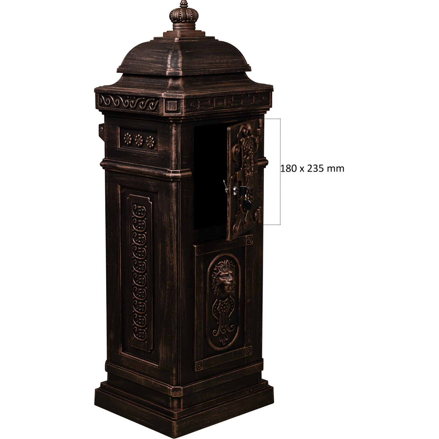 2022 The Most Popular Style Lion Decorative Mail Box Letterbox Post box Standing Box From China