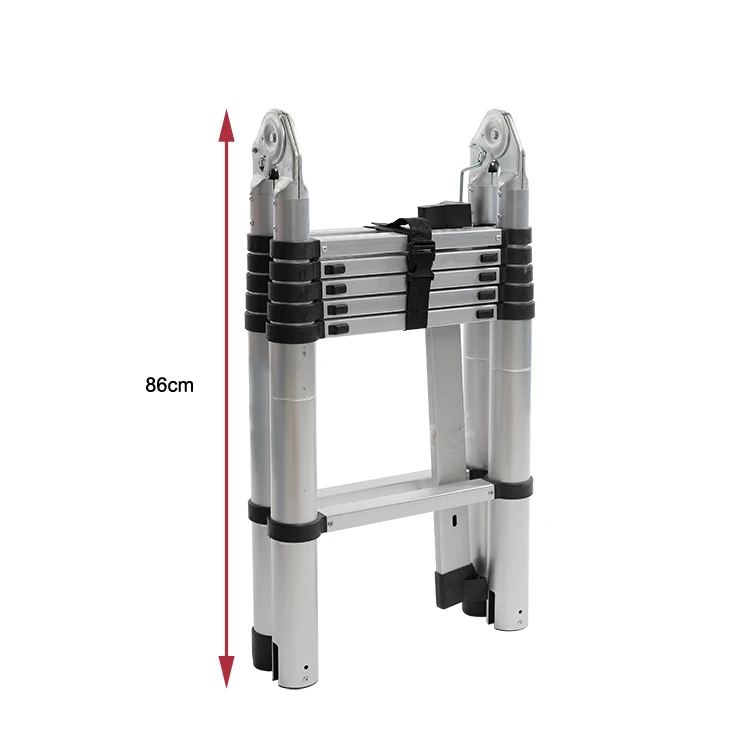 3.8m Multi Purpose Extension Retractable Loft Folding Step Telescopic Ladder