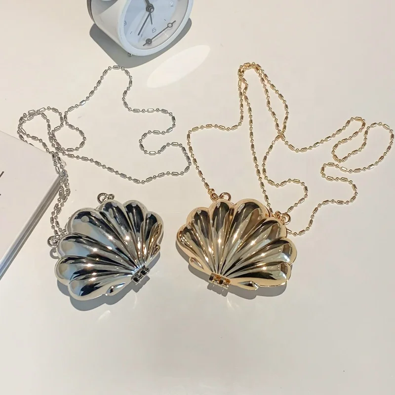 Fashion Summer New Products 2024 Chain Ladies Waist Sea Shell Purse Bag Women for Party Mini Lipstick Coin Pure