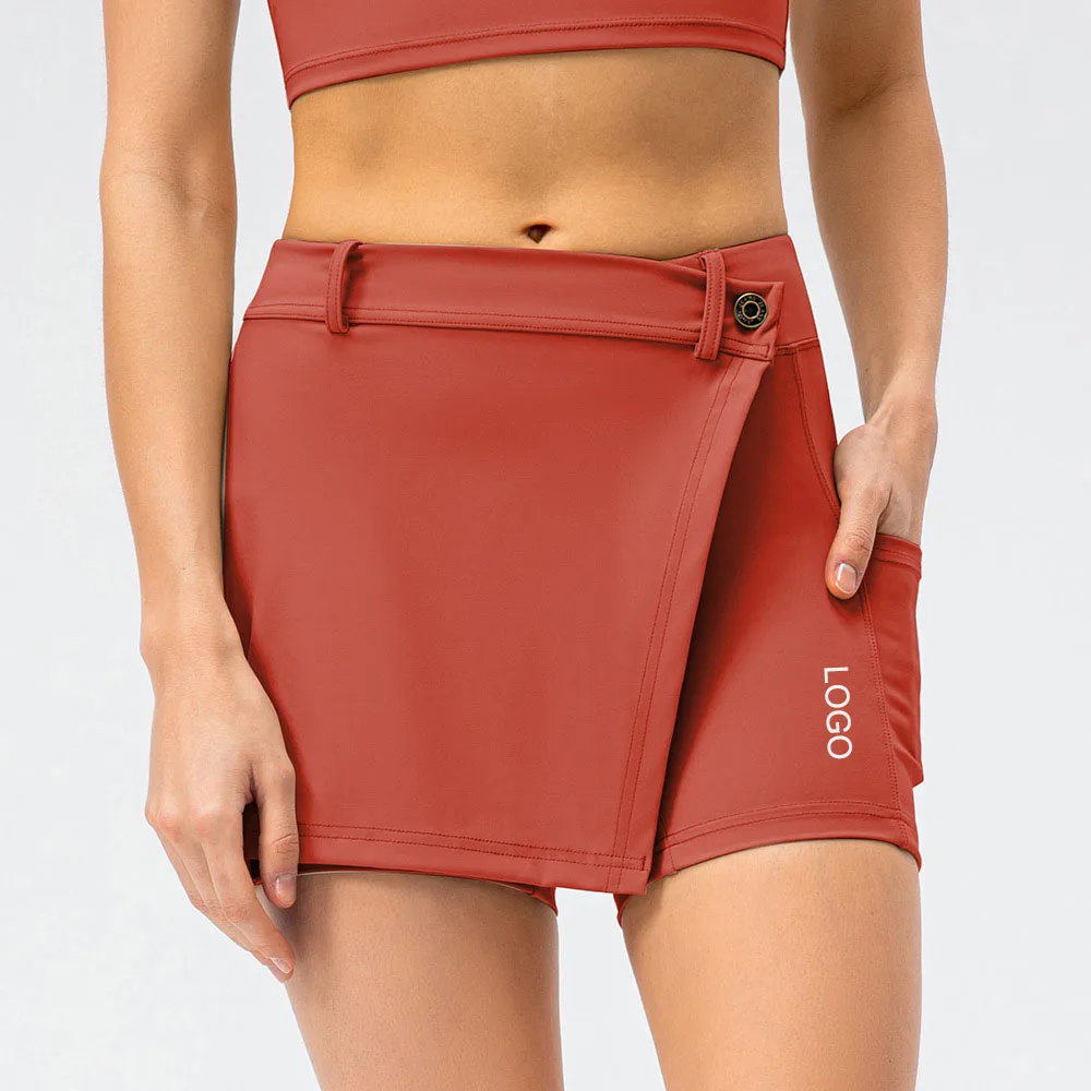 Sell Well New Type Badminton Clothes Quick Dry Vetement De Sport Solid Color Tennis Wear Two In One Skirted Sweat Shorts