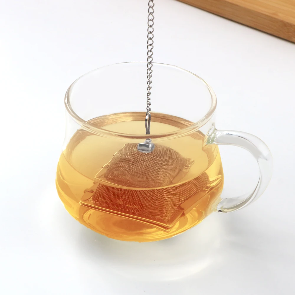 Novel Pyramid-Shaped Stainless Steel Tea Infuser Fine Mesh Tea Filter with Modern Creative Design