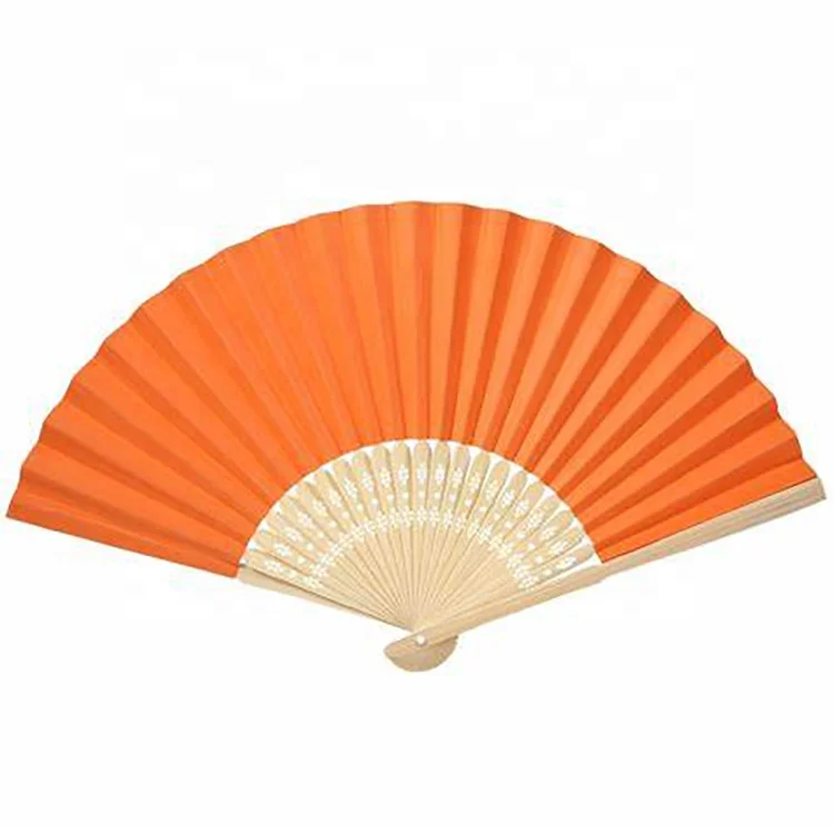 
Chinese Personalized Bamboo Paper Hand Held Folding Hand Held Paper Fans 